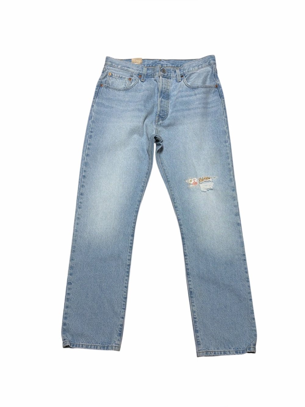 Levis 501 Jeans Womens 31X30 150th Anniversary Edition Straight Leg Denim Floral